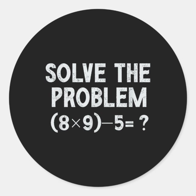 Sticker Rond Drôle 67 Meme Pemdas Prof de Mathématiques Élément (Devant)