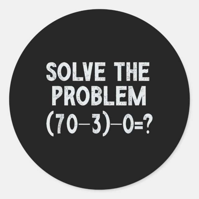 Sticker Rond Drôle 67 Meme Pemdas Prof de Mathématiques Élément (Devant)