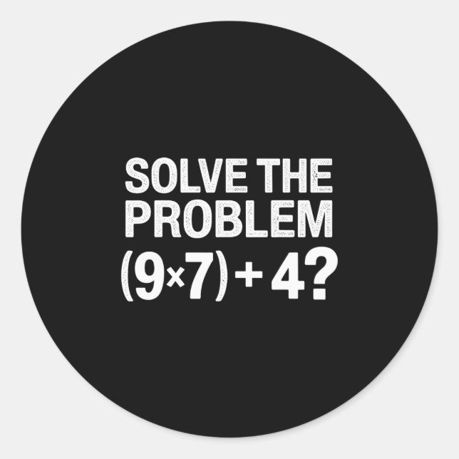 Sticker Rond Drôle 67 Mème Pemdas Prof de maths Brainrot Élémen (Devant)