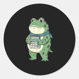 Sticker Rond Drôle 67 Mème Pemdas Prof de maths Six Sept Grenou