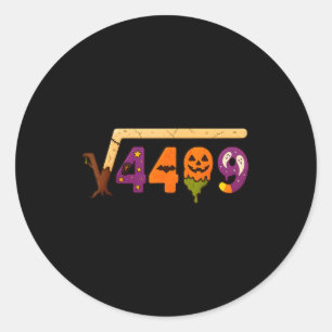 Sticker Rond Drôle 67 Mème Prof de maths 6 7 Halloween Carré Ro