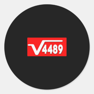 Sticker Rond Drôle 67 Mème Racine Carrée 4489 Argot Prof De Mat