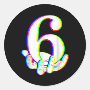 Sticker Rond Drôle 67 Six Sept Mème Couple Correspondant Hallow