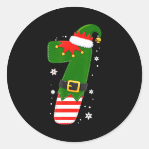 Sticker Rond Drôle 67 Six Sept Mème Couple Correspondant Noël 