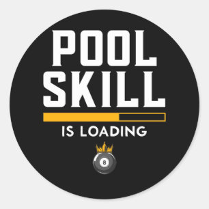 Sticker Rond Drôle 8 Ball Citation Sports Billard Piscine