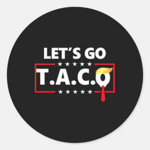 Sticker Rond Drôle Allons Taco _3