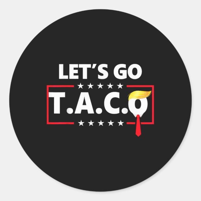 Sticker Rond Drôle Allons Taco _3 (Devant)