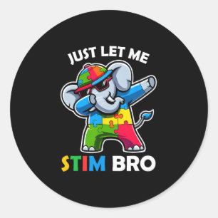 Sticker Rond Drôle Autisme Mignon Autisme Sensibilisation Enfan