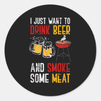 Drôle Barbecue Chef Viande fumée Bière Boire Cadea