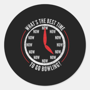 Sticker Rond Drôle Bowling Jersey Pour Hommes Et Femmes Bowling