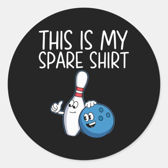Sticker Rond Drôle Bowling Présente Pour Hommes Femmes Cool Bow (Devant)
