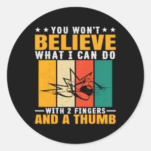 Sticker Rond Drôle Bowling Tee Pour Hommes Femmes Garçons Et Fi
