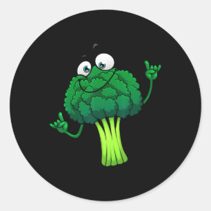 Sticker Rond Drôle Broccoli Lover Designs Pour Hommes Femmes Vé