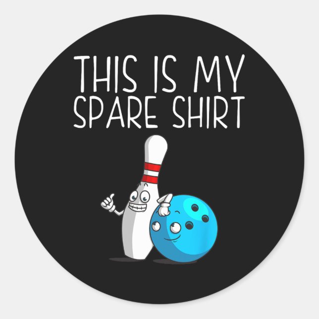 Sticker Rond Drôle cadeau Bowling pour les femmes Cool Bowler S (Devant)