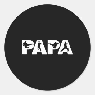 Sticker Rond Drôle cadeau de Fête des pères pour papa - Papa Ka