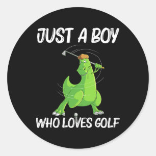 Sticker Rond Drôle cadeau de golf pour les garçons Golf pour en