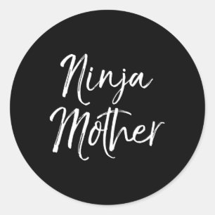 Sticker Rond Drôle cadeau de la fête des mères pour Moms Karate