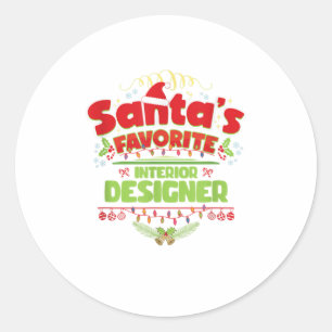 Sticker Rond Drôle cadeau de Noël Père Noël, cadeau de Noël