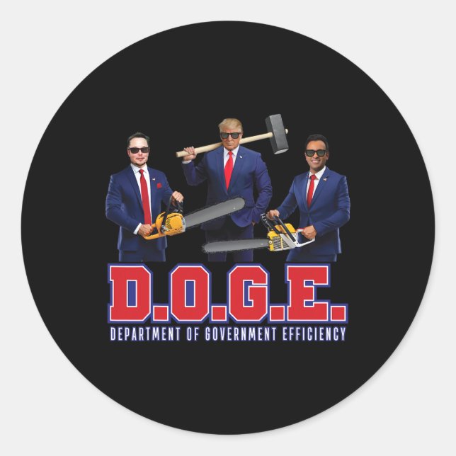 Sticker Rond Drôle cadeau Trump (Devant)