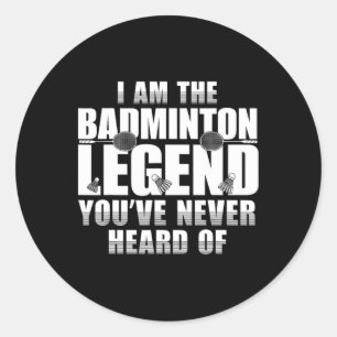 Sticker Rond Drôle Chemise Dminton Hommes Femme Dminton Joueur