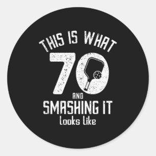 Sticker Rond Drôle Ckleball 70e Anniversaire 70 Ans Amour Ckl