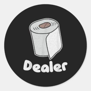 Sticker Rond Drôle Concessionnaire de papier toilette Humour pa
