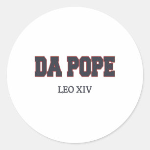 Sticker Rond Drôle Cool Da Pape Chemise Dieu Béni Pape Leo Xiv 