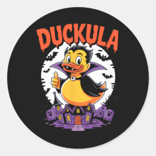 Sticker Rond Drôle Costume Halloween Vampire en caoutchouc Cana