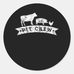 Sticker Rond Drôle Cow Cog Poulet Amateurs de cadeaux Funny B