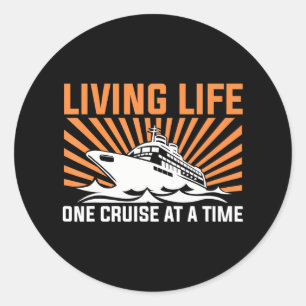 Sticker Rond Drôle Cruise Art Pour bateau de croisière en coupl