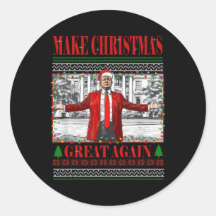 Sticker Rond Drôle Daddy's Home Trump laide pull de Noël Xm