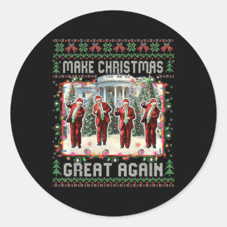 Sticker Rond Drôle Daddy's Home Trump laide pull de Noël Xm