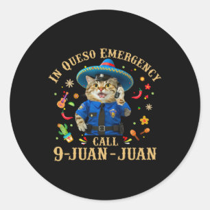 Sticker Rond Drôle de Cinco De Mayo Paramedic Tacos Amateur de