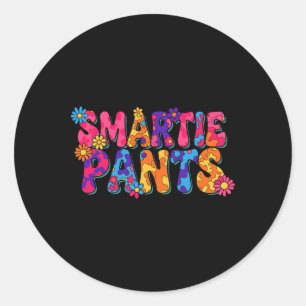 Sticker Rond Drôle de Ck à l'école Smartie Pants