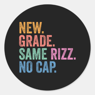 Sticker Rond Drôle de Gen Z Retour à l'école Nouvelle année mêm
