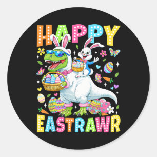 Sticker Rond Drôle de Happy Eastrawr tout-petit garçons enfants
