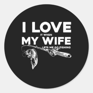 Sticker Rond Drôle de mari j'aime quand ma femme me laisse alle
