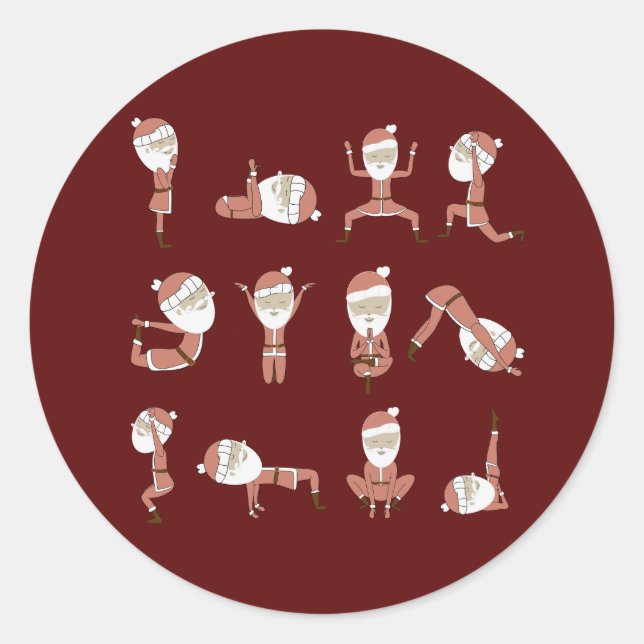 Sticker Rond Drôle de Noël  (Devant)