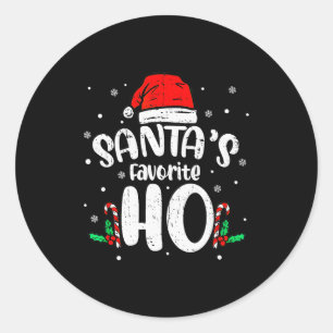 Sticker Rond Drôle de Noël Naughty Dirty Humour Adulte Pj Chris