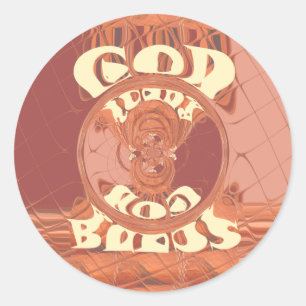 Sticker Rond Drôle Dieu vous bénit Golden kenya Hakuna Matata G