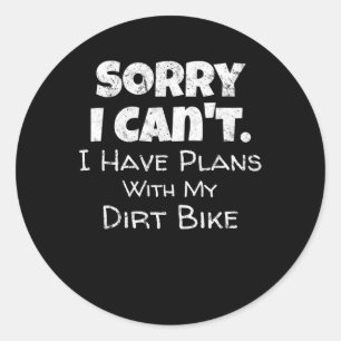 Sticker Rond Drôle Dirt Vélo Devis Motocross Racing Motorcycle
