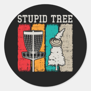 Sticker Rond Drôle Disque Golf Joueur Sport Frisbee Disque Golf