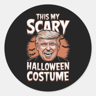Sticker Rond Drôle Donald Trump C'Est Mon Coût D'Halloween Effr