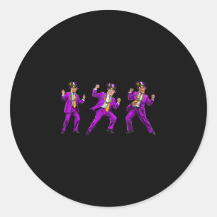 Sticker Rond Drôle Donald Trump Faire Mardi Gras Grande Encore
