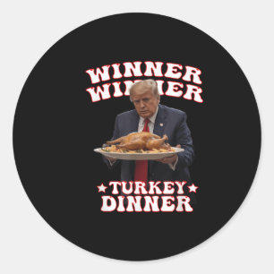 Sticker Rond Drôle Donald Trump Gagnant Turquie Dîner Tha