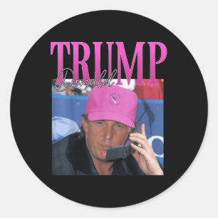 Sticker Rond Drôle Donald Trump me manque pourtant A2k Vintage