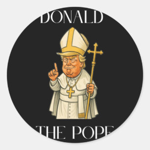 Sticker Rond Drôle Donald Trump Pope