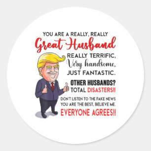 Sticker Rond Drôle Donald Trump Vous Êtes Un Vraiment Grand Mar