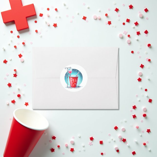 Sticker Rond Drôle "Elle va appeler les chaussures" Infirmière (Funny "She's Going to call the Shots" Nurse Grad Classic Round Sticker)