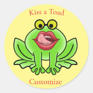 Sticker Rond Drôle Embrasse Un Toad Thunder_Cove